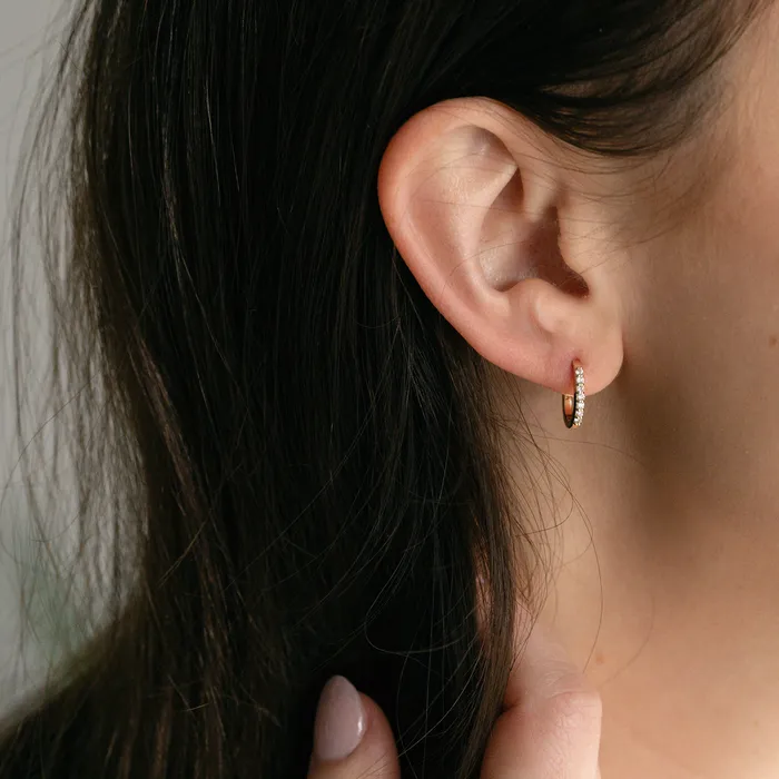 12mm Diamond Huggies Consider the Wldflwrs Earrings