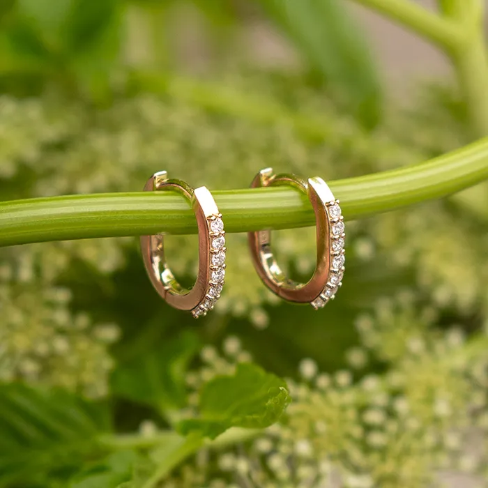 12mm Diamond Huggies Consider the Wldflwrs Earrings