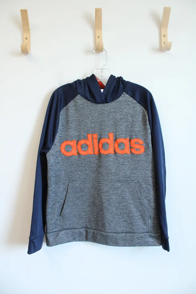 Adidas Earrings Adidas Navy Gray Hoodie Youth L 1416