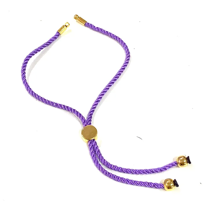 Adjustable Rope Slider Bracelet Blanks LilacGold Adjustable Bracelet Blanks Peppy Beads Bracelets Adjustable Rope Slider Bracelet Blanks LilacGold Adjustable Bracelet Blanks Peppy Beads Bracelets