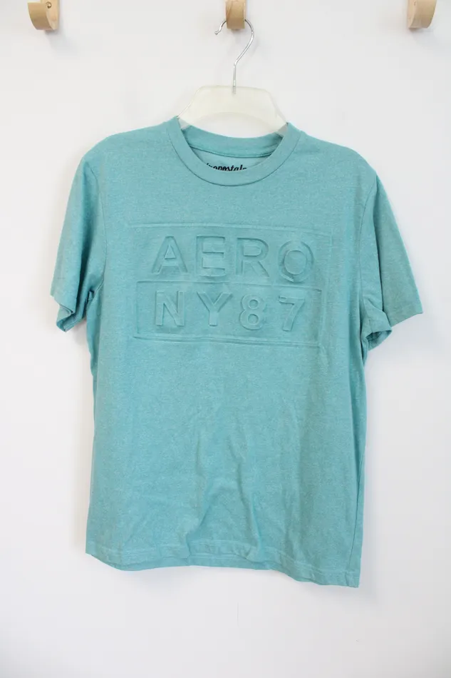 Aeropostale Necklaces Aeropostale Light Blue Heathered Logo Shirt S