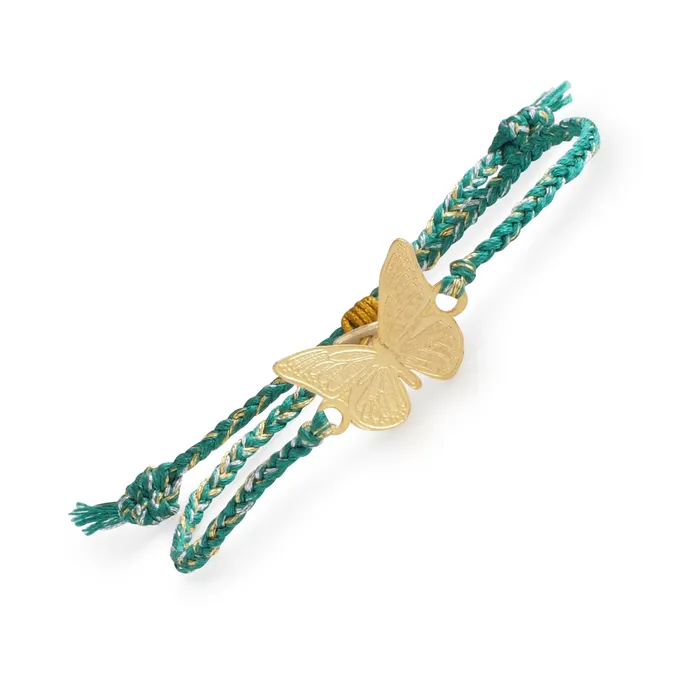 Agua Marina Bracelets Butterfly Gold Bracelet Single