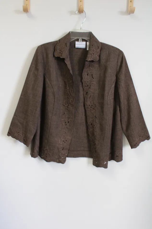 Alfred Dunner Necklaces Alfred Dunner Brown Embroidered Light Jacket 10 Petite Alfred Dunner Necklaces Alfred Dunner Brown Embroidered Light Jacket 10 Petite