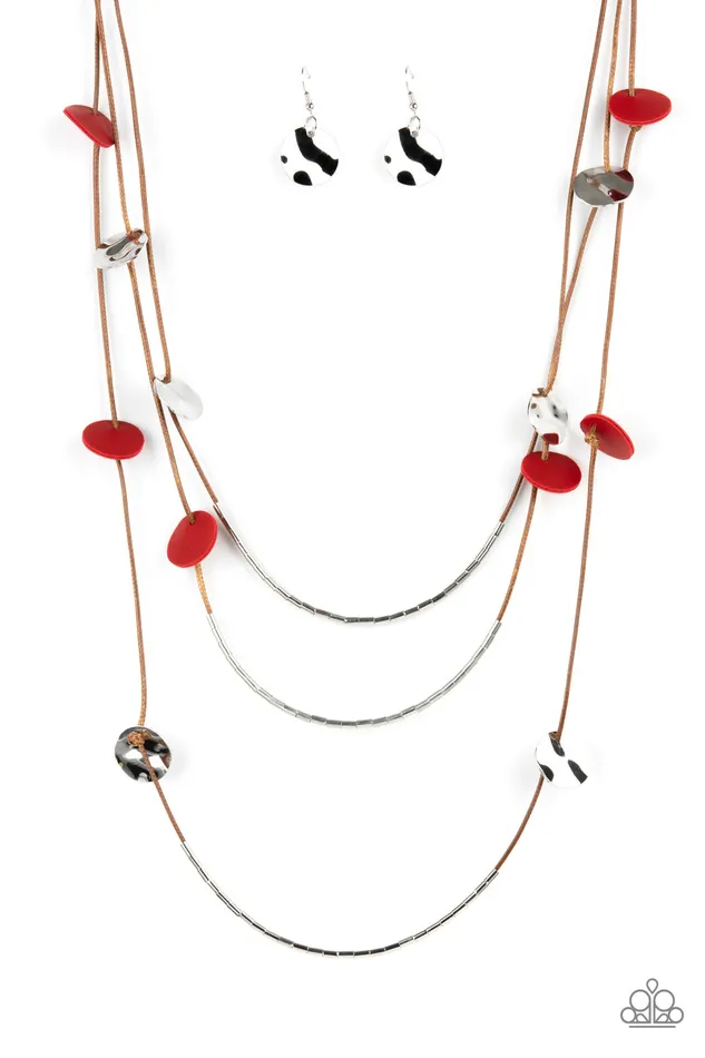 Alluring Luxe Red Paparazzi Accessories Earrings
