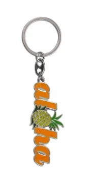 Aloha Pineapple Enamel on Metal KeyringFob KCCOMPANY Earrings