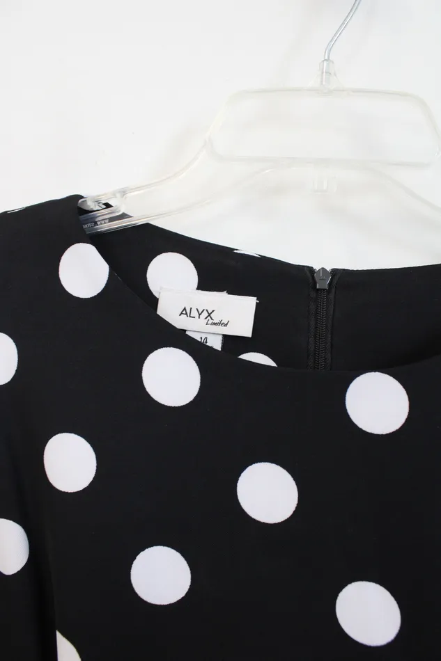 Alyx Alyx Black White Polka Dot Dress 14 Rings