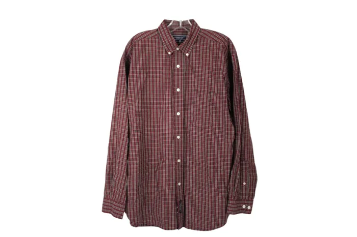 American Eagle Earrings Vintage American Eagle Red Plaid Shirt M