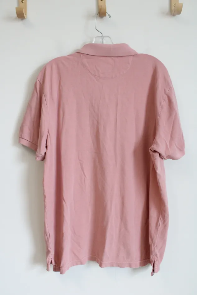 American Eagle Super Soft Pink Polo Shirt L American Eagle Earrings
