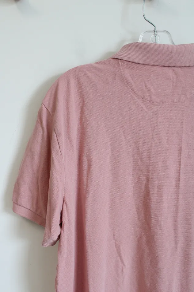 American Eagle Super Soft Pink Polo Shirt L American Eagle Earrings