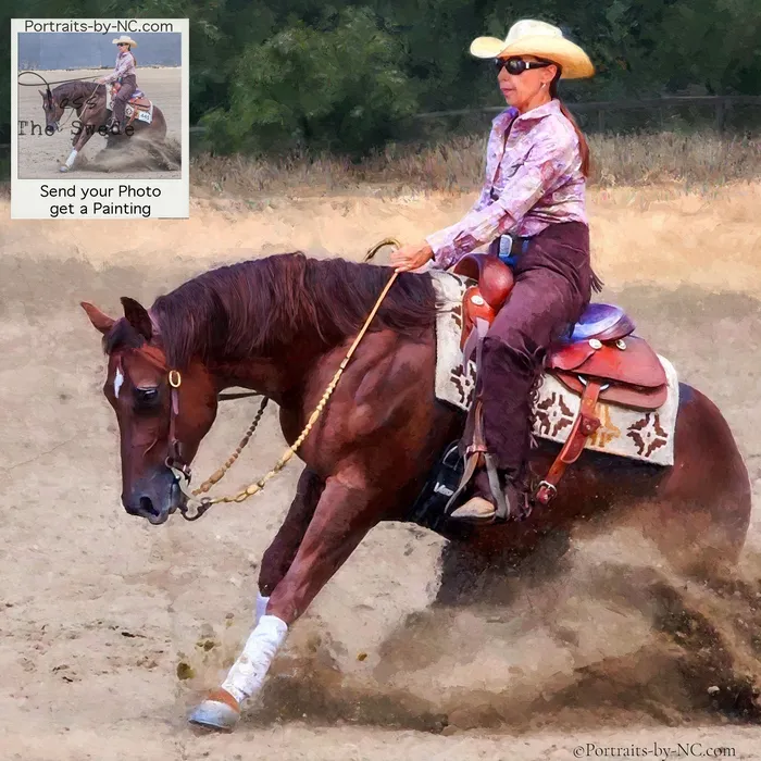 American Quarter Horse with Rider Oil Portrait Custom Painted Equine Portrait Portraits by NC Necklaces American Quarter Horse with Rider Oil Portrait Custom Painted Equine Portrait Portraits by NC Necklaces