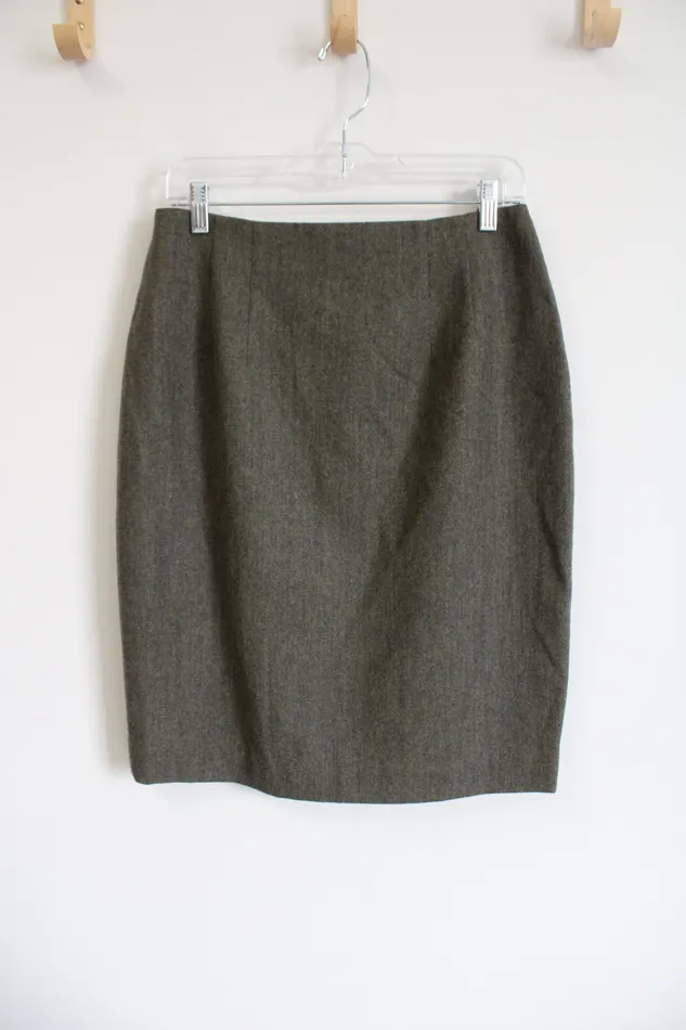 Andrea Viccaro Olive Green Wool Pencil Skirt 12 Andrea Viccaro Earrings