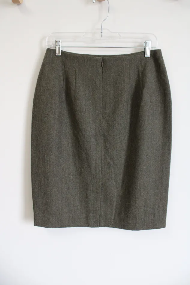 Andrea Viccaro Olive Green Wool Pencil Skirt 12 Andrea Viccaro Earrings