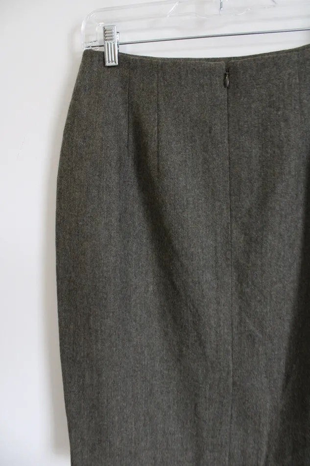 Andrea Viccaro Olive Green Wool Pencil Skirt 12 Andrea Viccaro Earrings