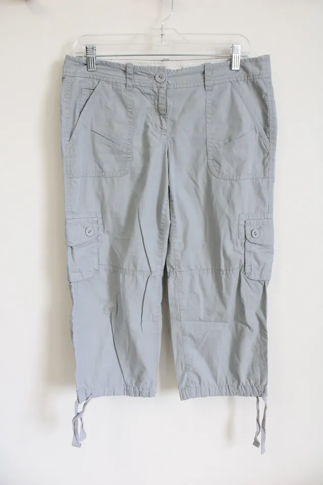 Ann Taylor LOFT LOFT Light Blue Cargo Capris 4 Necklaces