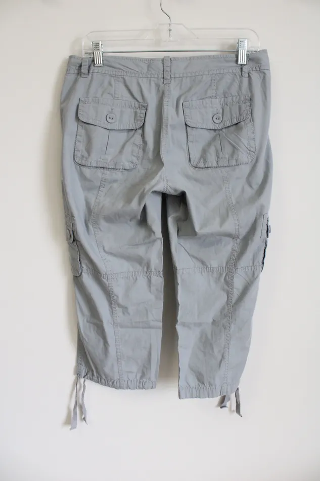 Ann Taylor LOFT LOFT Light Blue Cargo Capris 4 Necklaces