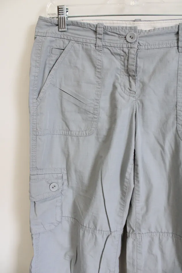 Ann Taylor LOFT LOFT Light Blue Cargo Capris 4 Necklaces