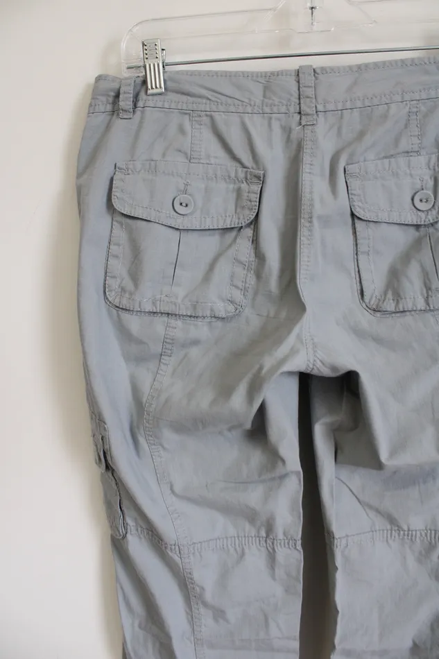 Ann Taylor LOFT LOFT Light Blue Cargo Capris 4 Necklaces