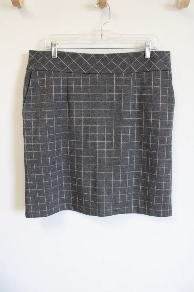 Architect Gray White Windowpane Skirt L Architect Rings