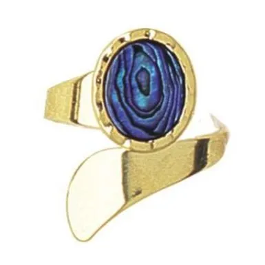 Ariki 22K Gold and Paua Wrap Around Ring ARIKINEWZEALAND Rings