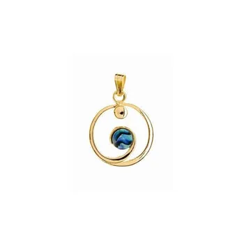 Ariki Paua Eternity Gold Pendant ARIKINEWZEALAND Necklaces