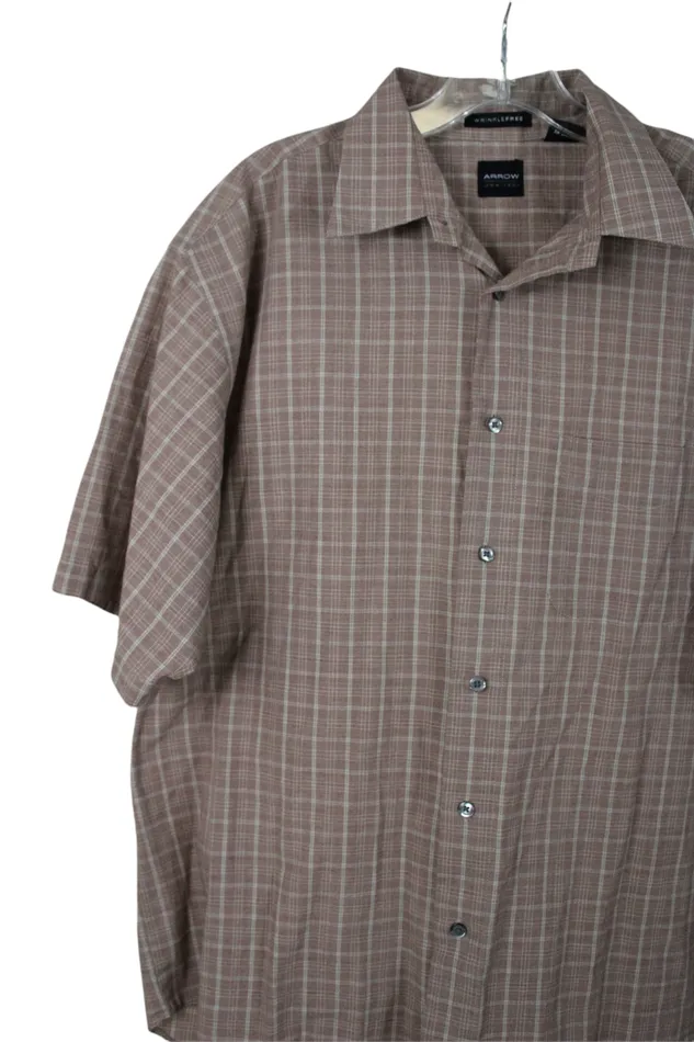 Arrow Rings Arrow Wrinkle Free Plaid Shirt L