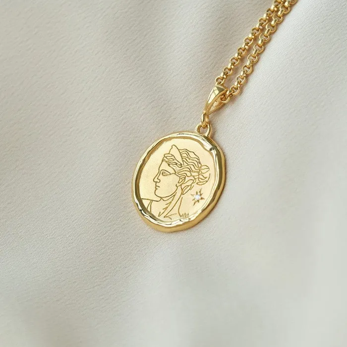 Artemis Goddess of Wild Things Necklace with Diamond COMMON ERA Necklaces