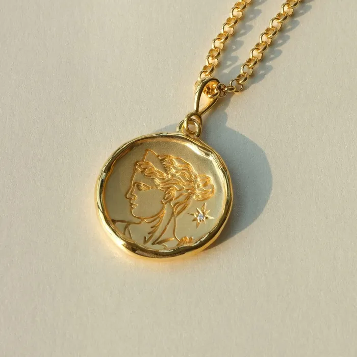 Artemis Goddess of Wild Things Necklace with Diamond COMMON ERA Necklaces