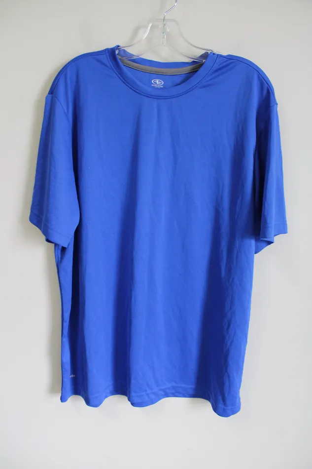 Athleticwear Athletic Works Blue Shirt Sleeved Shirt XL Rings