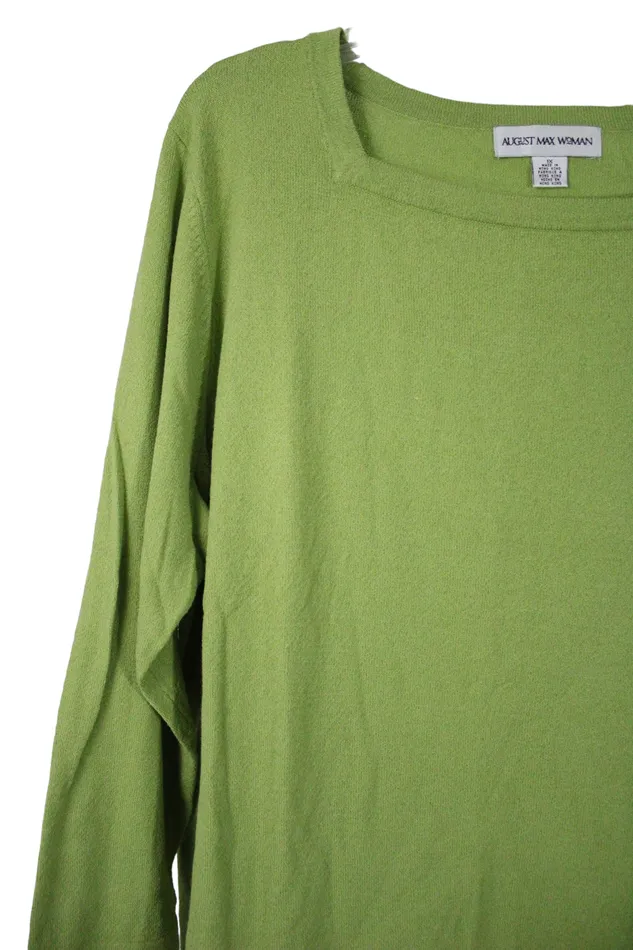 August Max Woman Earrings August Max Woman Green Knit Sweater 1X