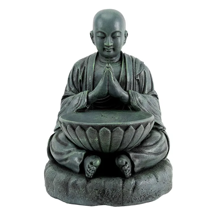 Bhikkhu With Alms Bowl Buddhist Garden Statue DharmaCrafts Necklaces