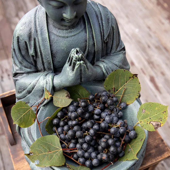 Bhikkhu With Alms Bowl Buddhist Garden Statue DharmaCrafts Necklaces
