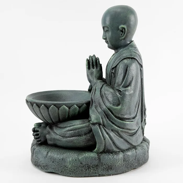 Bhikkhu With Alms Bowl Buddhist Garden Statue DharmaCrafts Necklaces
