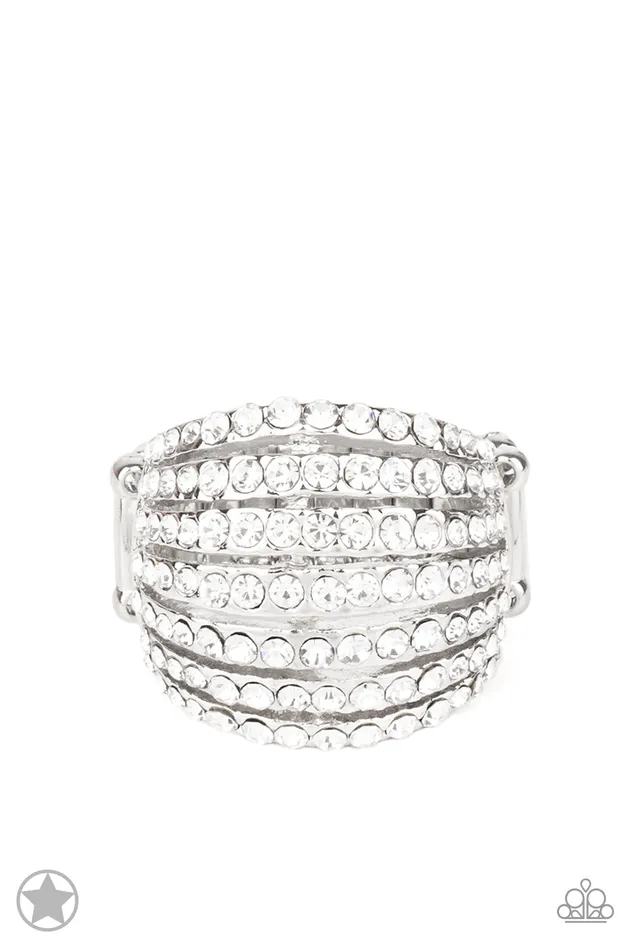 Blinding Brilliance White Paparazzi Accessories Rings