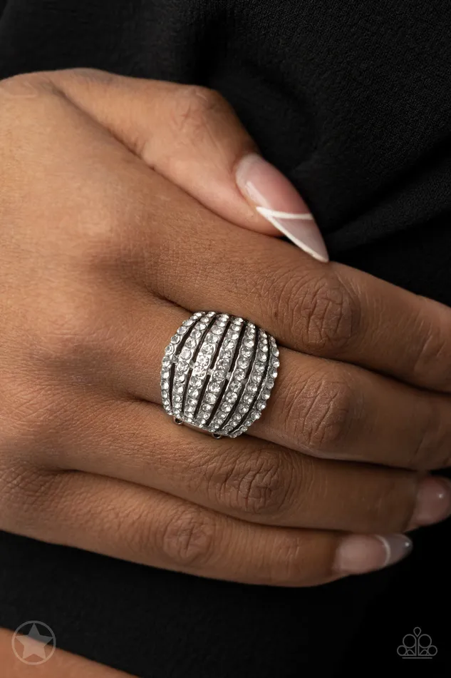 Blinding Brilliance White Paparazzi Accessories Rings
