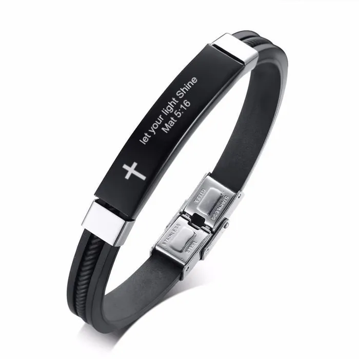 Bracelets Lords Guidance Bible Verse Bracelet br Matthew 516 Silicone