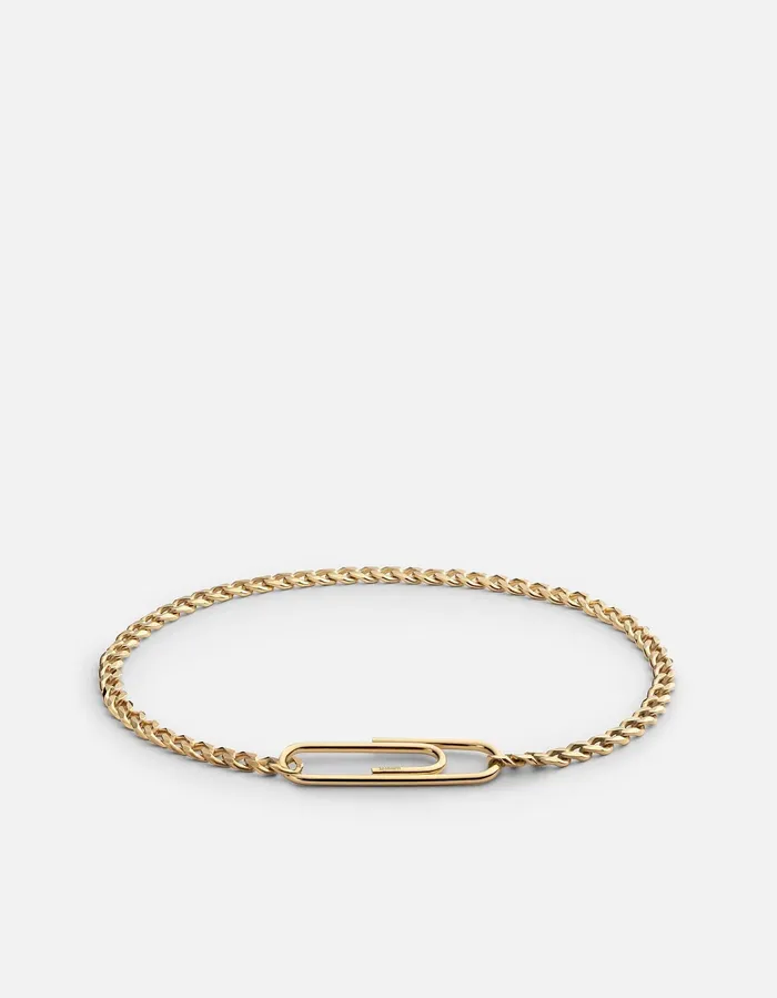 Bracelets Miansai Cuban Link Paper Clip Bracelet Gold Vermeil