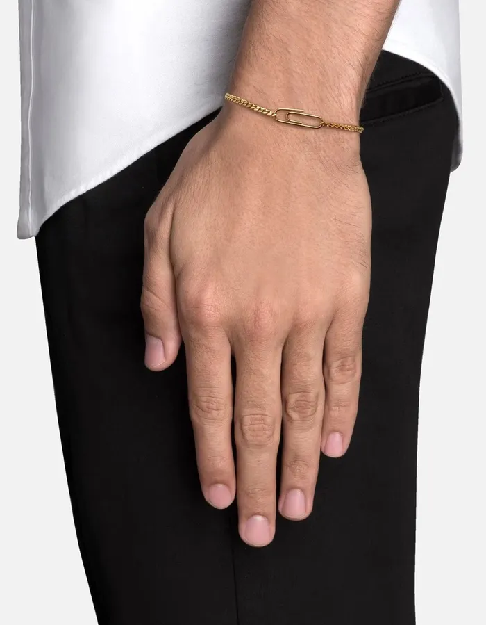 Bracelets Miansai Cuban Link Paper Clip Bracelet Gold Vermeil Bracelets Miansai Cuban Link Paper Clip Bracelet Gold Vermeil