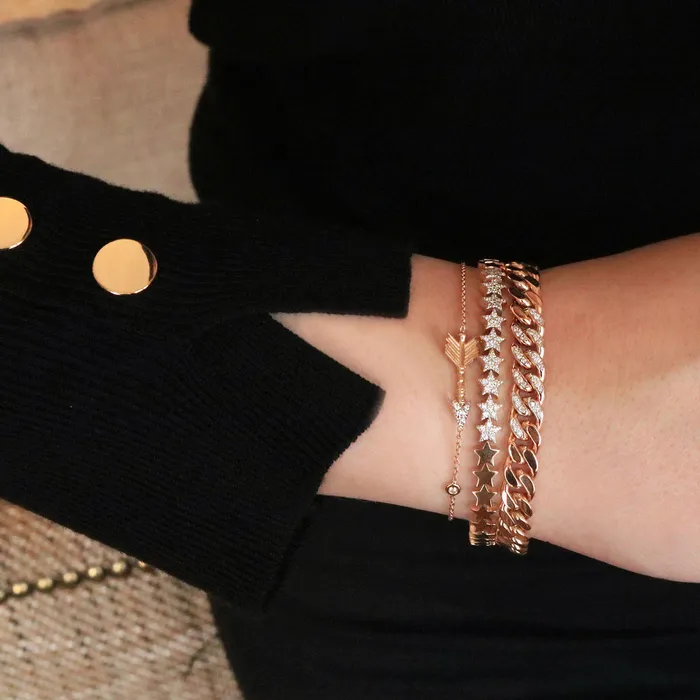 Bracelets Solitaire Arrow Bracelet Kismet by Milka