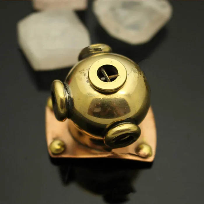 Brass Vintage Looking Diving Helmet Dollhouse Accessory Miniatures by NC Earrings