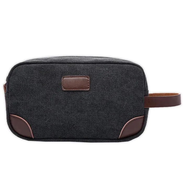BRAYDENMADMEN Rings Mad Man Canvas Mens Toiletry Dopp Kit Black