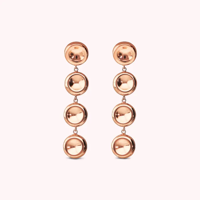 Bronzallure Earrings Orecchini Pendenti con Bottoni Lucidi