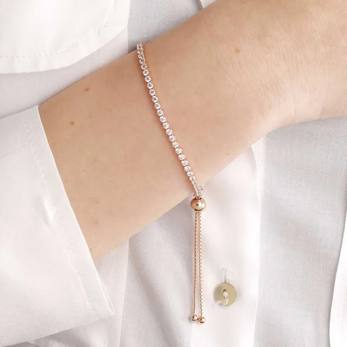 Bronzallure Necklaces Bracciale Tennis con Cubic Zirconia