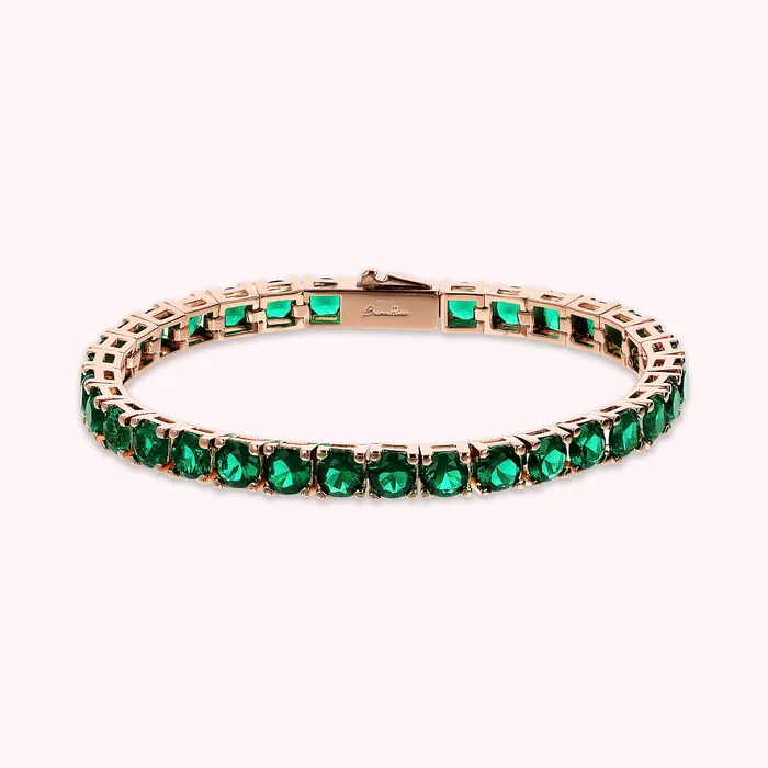Bronzallure Necklaces Bracciale Tennis Maxi con Cubic Zirconia Tonde