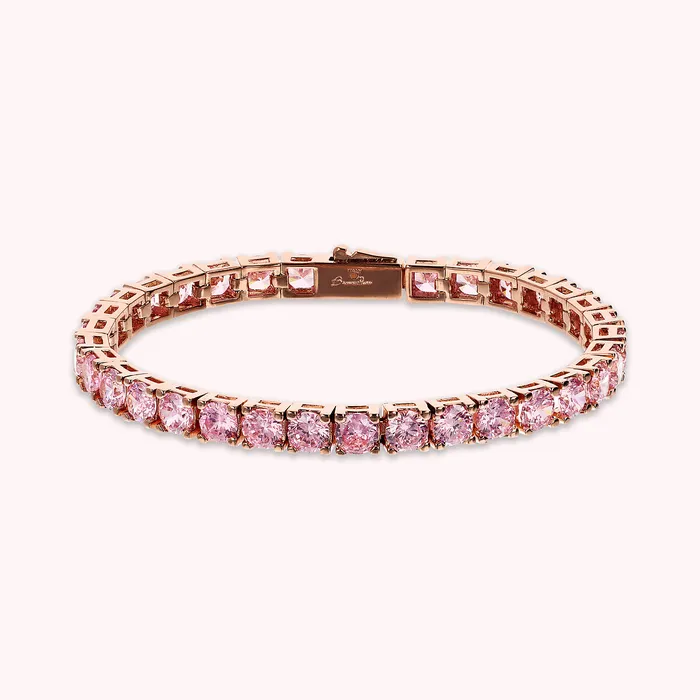 Bronzallure Necklaces Bracciale Tennis Maxi con Cubic Zirconia Tonde