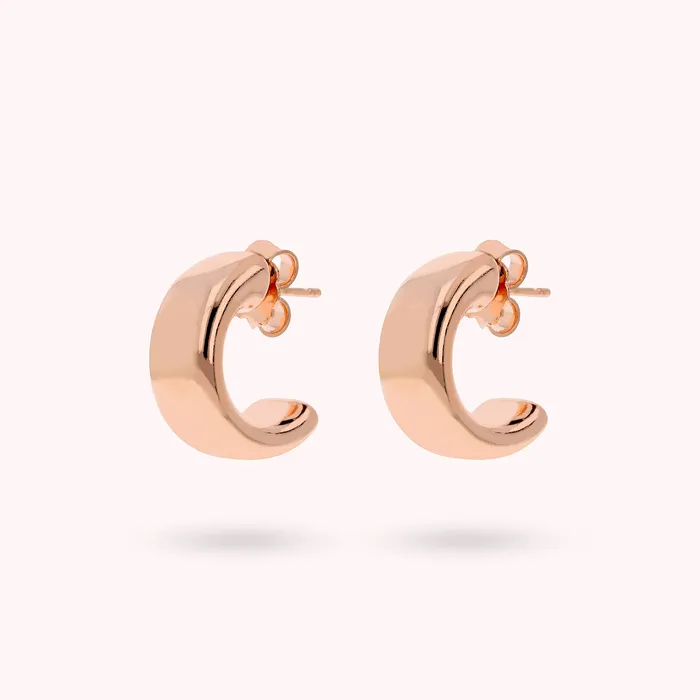 Bronzallure Orecchini a Lobo Semicerchio Earrings