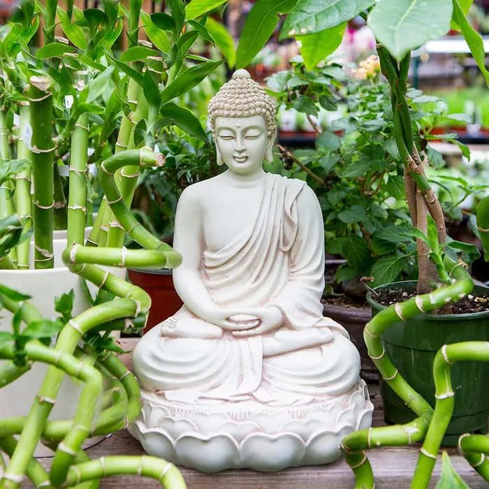 Buddha On Lotus Throne Statue DC Earrings