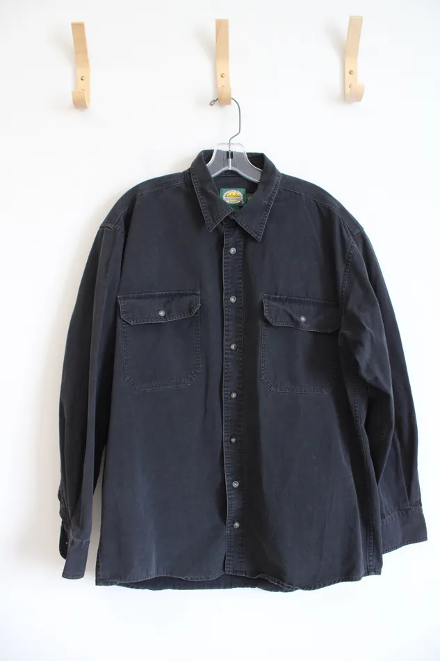 Cabelas Charcoal Button Down Shirt L Tall Cabelas Earrings