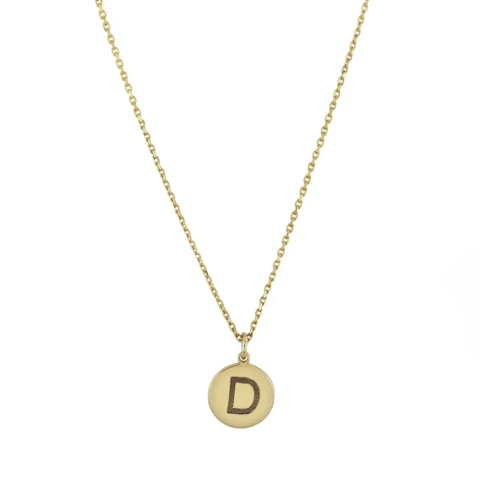 Cadenas de oro para mujer con dije de letra personalizada Gold Shield Earrings