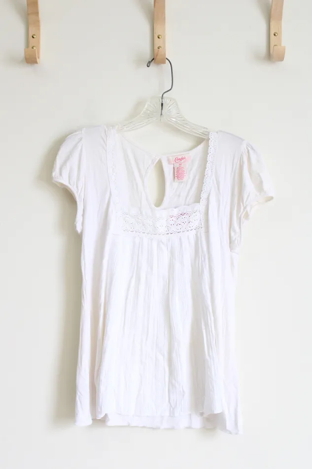 Candies Rings NEW Candies White Shirt M