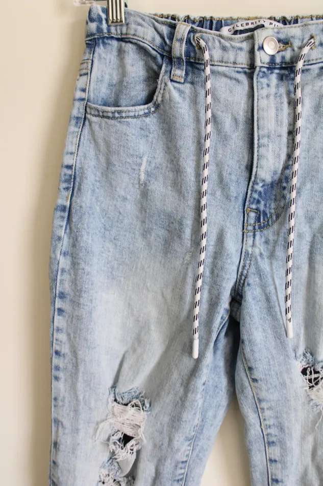 Celebrity Pink Distressed Denim Jogger XS Celebrity Pink Earrings